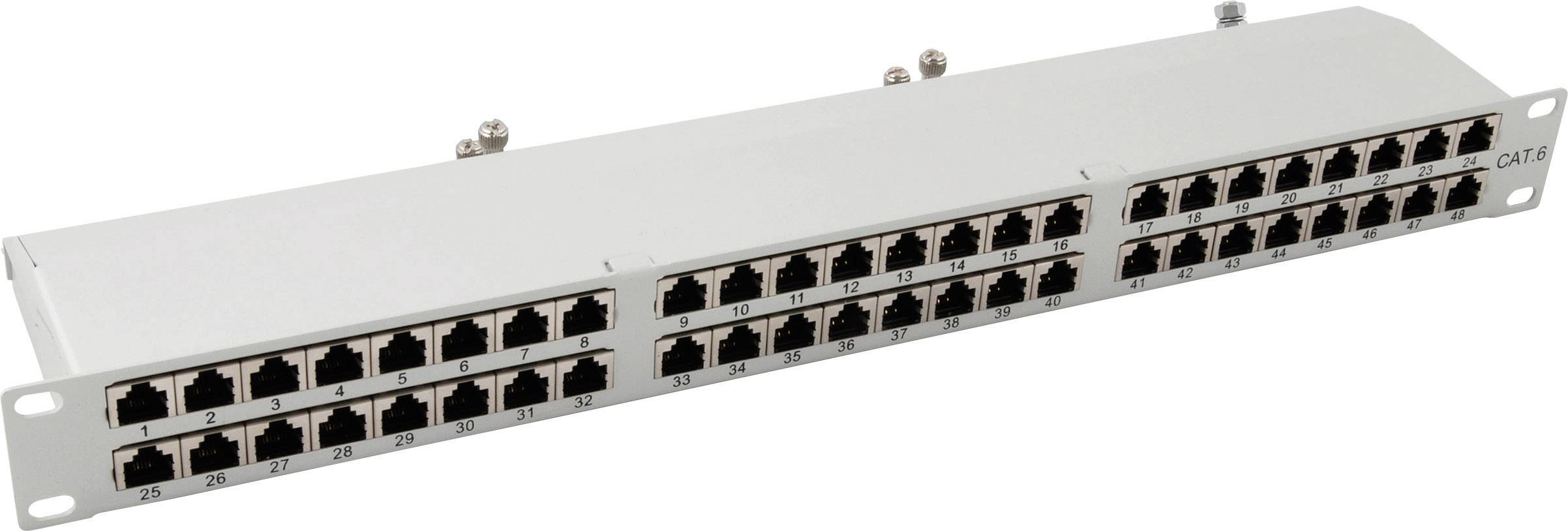 EFB Elektronik 48 Port Netzwerk-Patchpanel CAT 6 1 HE