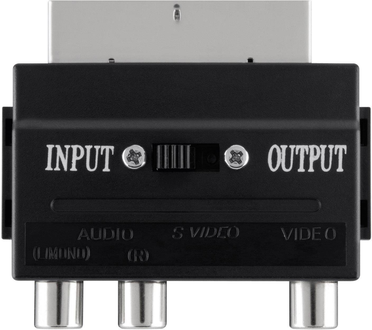 Belkin SCART / S-Video / Composite Cinch TV, Monitor Adapter [1x SCART-Stecker - 3x Cinch-Buchse, S-Video-Buchse]  Schwarz