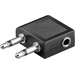 Goobay 61004 61004 Klinke Audio Y-Adapter [2x Klinkenstecker 3.5 mm - 1x Klinkenbuchse 3.5 mm] Schwarz