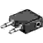 Goobay 61004 61004 Klinke Audio Y-Adapter [2x Klinkenstecker 3.5mm - 1x Klinkenbuchse 3.5 mm] Schwarz