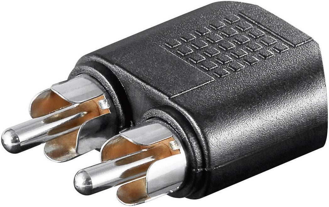 Goobay 11875 11875 Cinch / Klinke Audio Y-Adapter [2x Cinch-Stecker - 1x Klinkenbuchse 3.5 mm] Schwarz