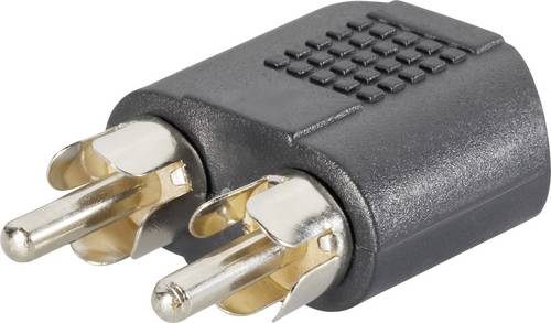 SpeaKa Professional SP-7869756 Cinch / Klinke Audio Y-Adapter [2x Cinch-Stecker - 1x Klinkenbuchse