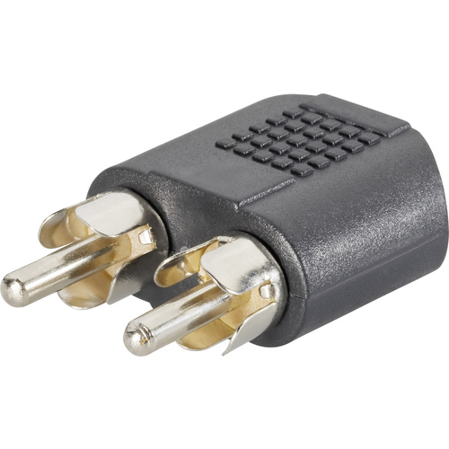 SpeaKa Professional SP-7869756 Cinch / Klinke Audio Y-Adapter [2x Cinch-Stecker - 1x Klinkenbuchse