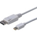 Digitus Mini-DisplayPort / DisplayPort Adapterkabel Mini DisplayPort Stecker, DisplayPort Stecker 3.00m Weiß AK-340102-030-W