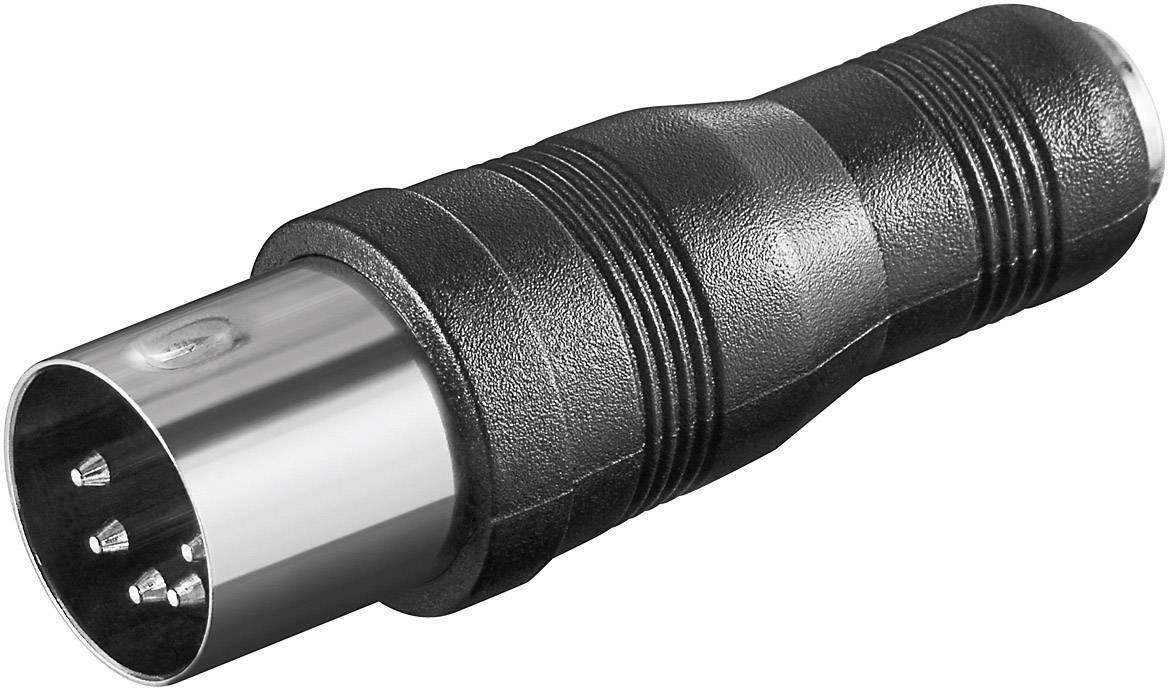 Goobay 12403 DIN-Anschluss / Klinke Audio Adapter [1x Diodenstecker 5pol (DIN) - 1x Klinkenbuchse 3.5 mm] Silber