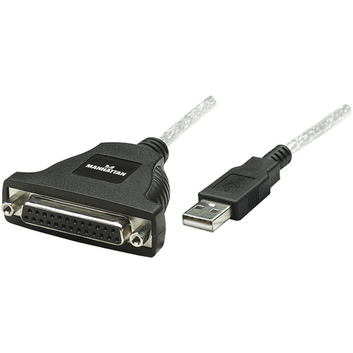 Manhattan USB 1.1 Anschlusskabel [1x USB 1.1 Stecker A - 1x D-SUB-Buchse 25pol.]
