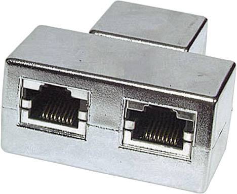 EFB Elektronik RJ45 Netzwerk Y-Adapter CAT 5e [2x RJ45-Buchse - 1x RJ45-Buchse] Metall
