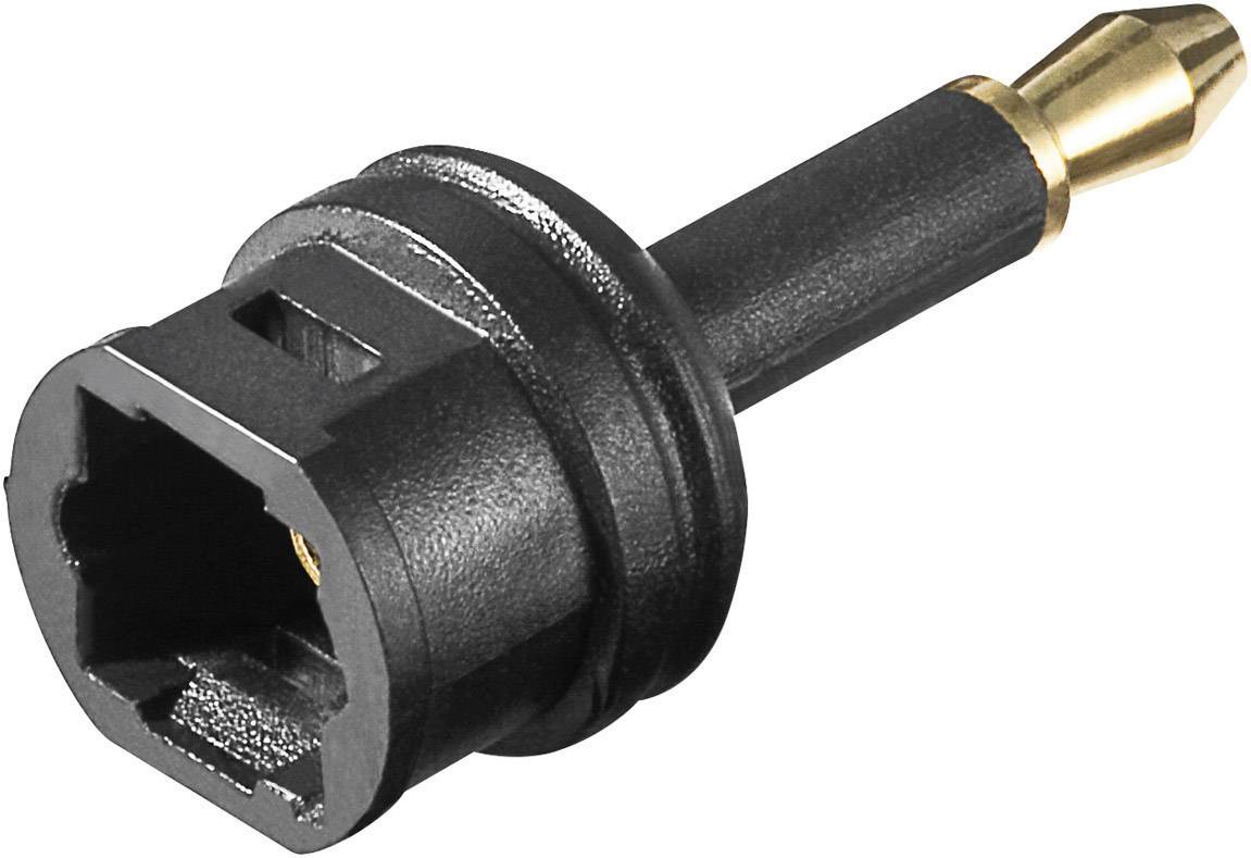 Goobay 11922 Toslink Digital-Audio Adapter [1x Optischer Stecker 3.5 mm - 1x Toslink-Buchse (ODT)] Schwarz