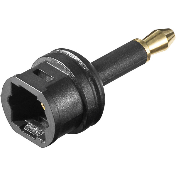 Goobay Toslink Digital-Audio Adapter [1x Optischer Stecker 3.5mm - 1x Toslink-Buchse (ODT)] Schwarz