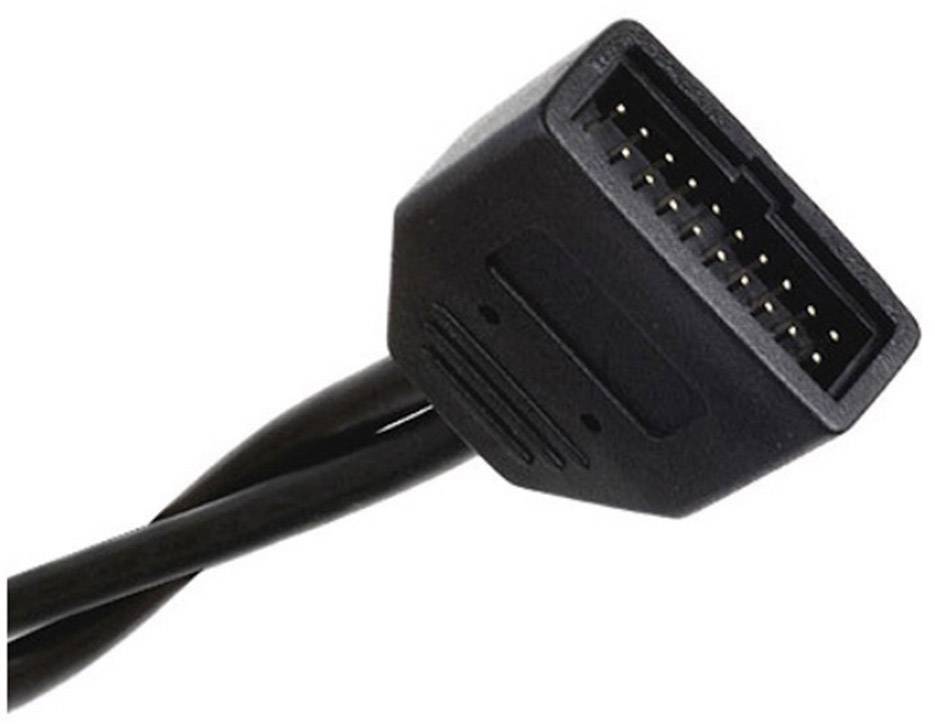 Silverstone 0.14 m Schwarz vergoldete Steckkontakte, UL-zertifiziert G11303050-RT