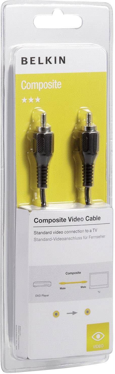 Belkin Composite Cinch Video Anschlusskabel [1x Cinch-Stecker - 1x Cinch-Stecker] 1.00m Schwarz