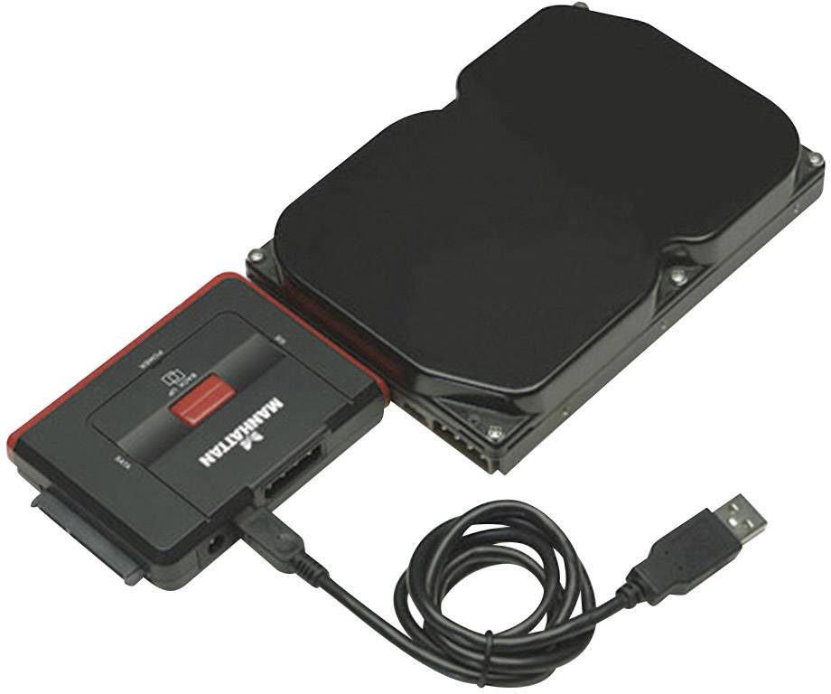 Manhattan Festplatten Adapter [1x USB 2.0 Stecker A - 1x SATA-Buchse 7pol., IDE-Buchse 40pol.] 0.76 m