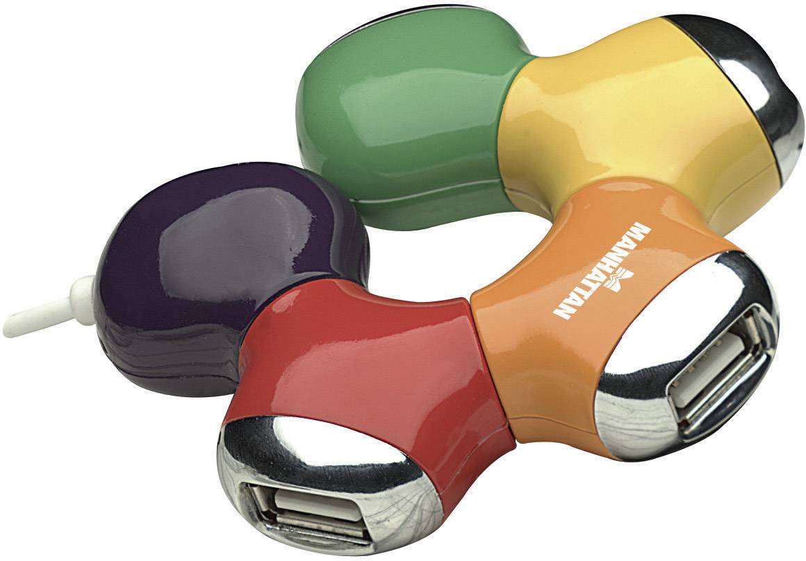Manhattan 4 Port USB 2.0-Hub Bunt