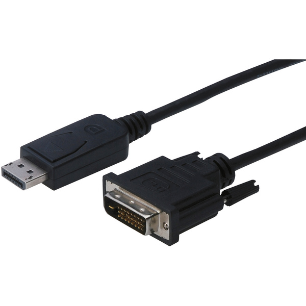 Digitus DisplayPort / DVI Adapterkabel DisplayPort Stecker, DVI-D 24+1pol. Stecker 2.00 m Schwarz A
