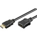 Goobay HDMI Verlängerungskabel 1.50m Audio Return Channel, vergoldete Steckkontakte, Ultra HD (4k) HDMI Schwarz [1x HDMI-Stecker