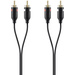 Câble audio Belkin F3Y098bf1M [2x Cinch-RCA mâle - 2x Cinch-RCA mâle] 1.00 m noir contacts dorés