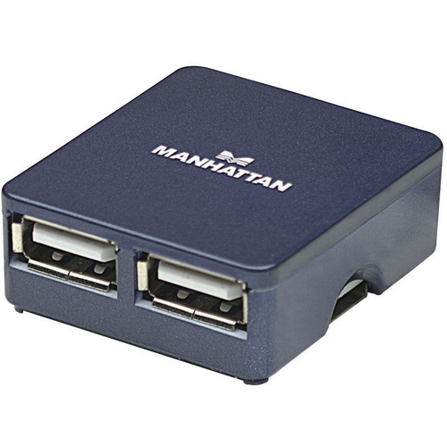 Manhattan 4 Port USB 2.0-Hub Blau