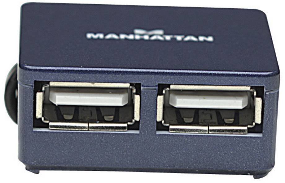Manhattan 4 Port USB 2.0-Hub Blau