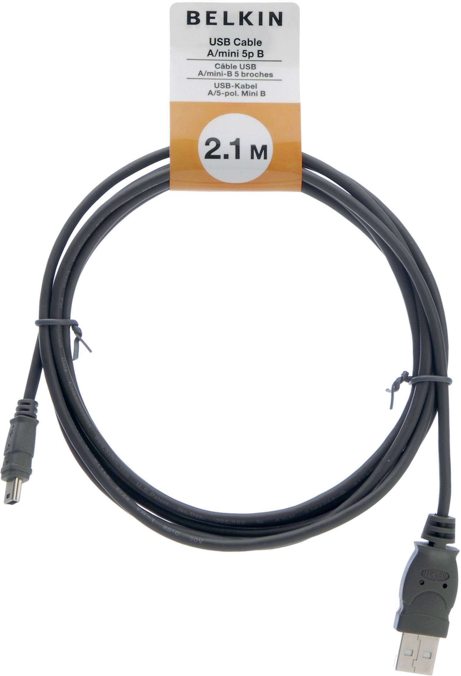 Belkin USB-Kabel USB 2.0 USB-A Stecker, USB-Mini-B Stecker 2.00 m Schwarz UL-zertifiziert CU1200R2.1M