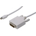 Digitus Mini-DisplayPort / DVI Adapterkabel Mini DisplayPort Stecker, DVI-D 24+1pol. Stecker 3.00m Weiß AK-340305-030-W