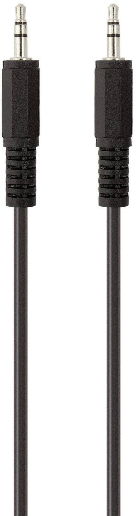 Belkin F3Y111bf1M Klinke Audio Anschlusskabel [1x Klinkenstecker 3.5 mm - 1x Klinkenstecker 3.5 mm] 1.00 m Schwarz