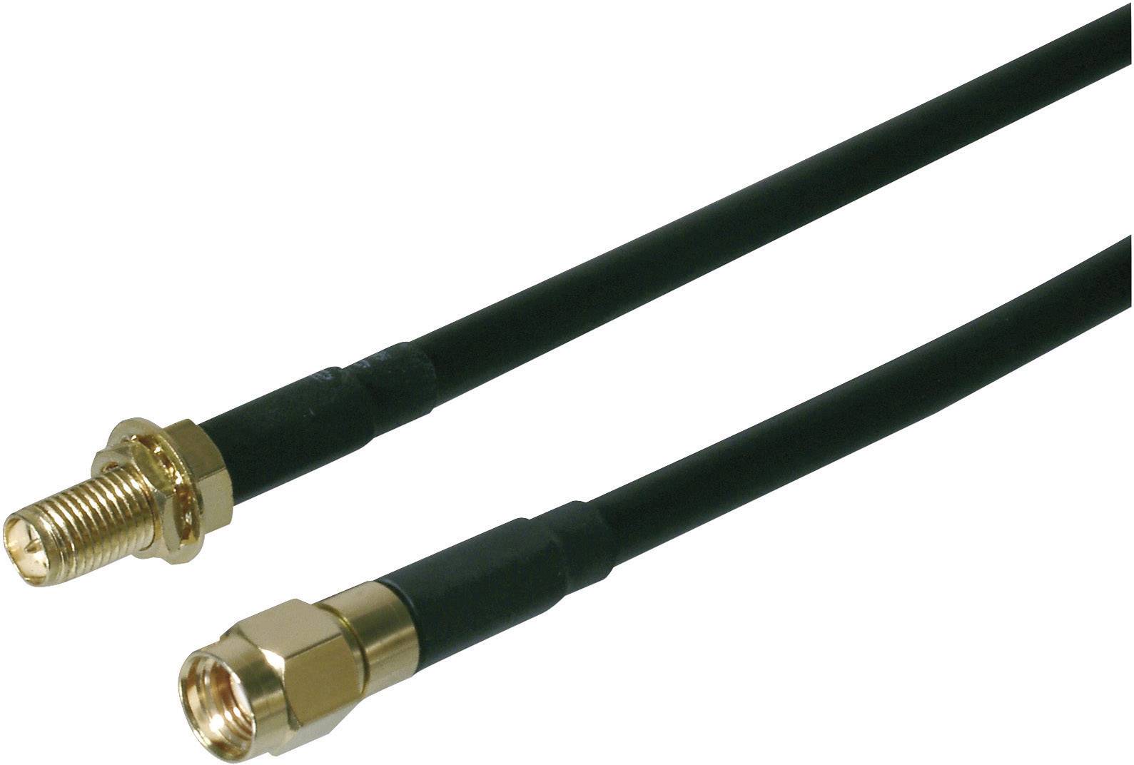 Digitus WLAN-Antennen Verlängerungskabel [1x RP-SMA-Stecker - 1x RP-SMA-Buchse] 10.00m Schwarz vergoldete Steckkontakte
