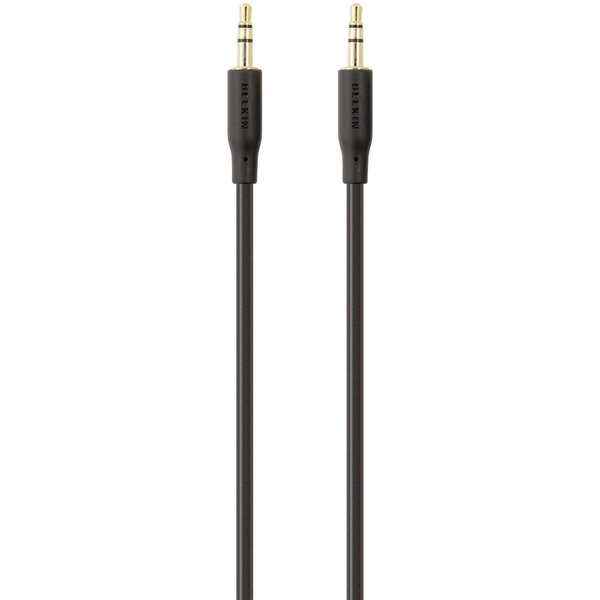 Belkin F3Y117bt2M Klinke Audio Anschlusskabel [1x Klinkenstecker 3.5mm - 1x Klinkenstecker 3.5 mm] 2.00m Schwarz vergoldete