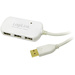LogiLink USB-Kabel USB 2.0 USB-A Stecker, USB-A Buchse 12.00m Weiß vergoldete Steckkontakte, UL-zertifiziert UA0108