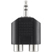 Belkin F3Y120bf Klinke / Cinch Audio Y-Adapter [1x Klinkenstecker 3.5 mm - 2x Cinch-Buchse] Schwarz