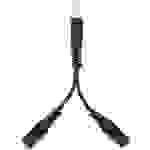 Belkin F3Y121bt0.1M Klinke Audio Y-Kabel [1x Klinkenstecker 3.5mm - 2x Klinkenbuchse 3.5 mm] Schwarz