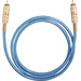 Câble de raccordement Oehlbach 10701 [1x Cinch-RCA mâle - 1x Cinch-RCA mâle] 1.50 m bleu contacts dorés, conducteur OFC