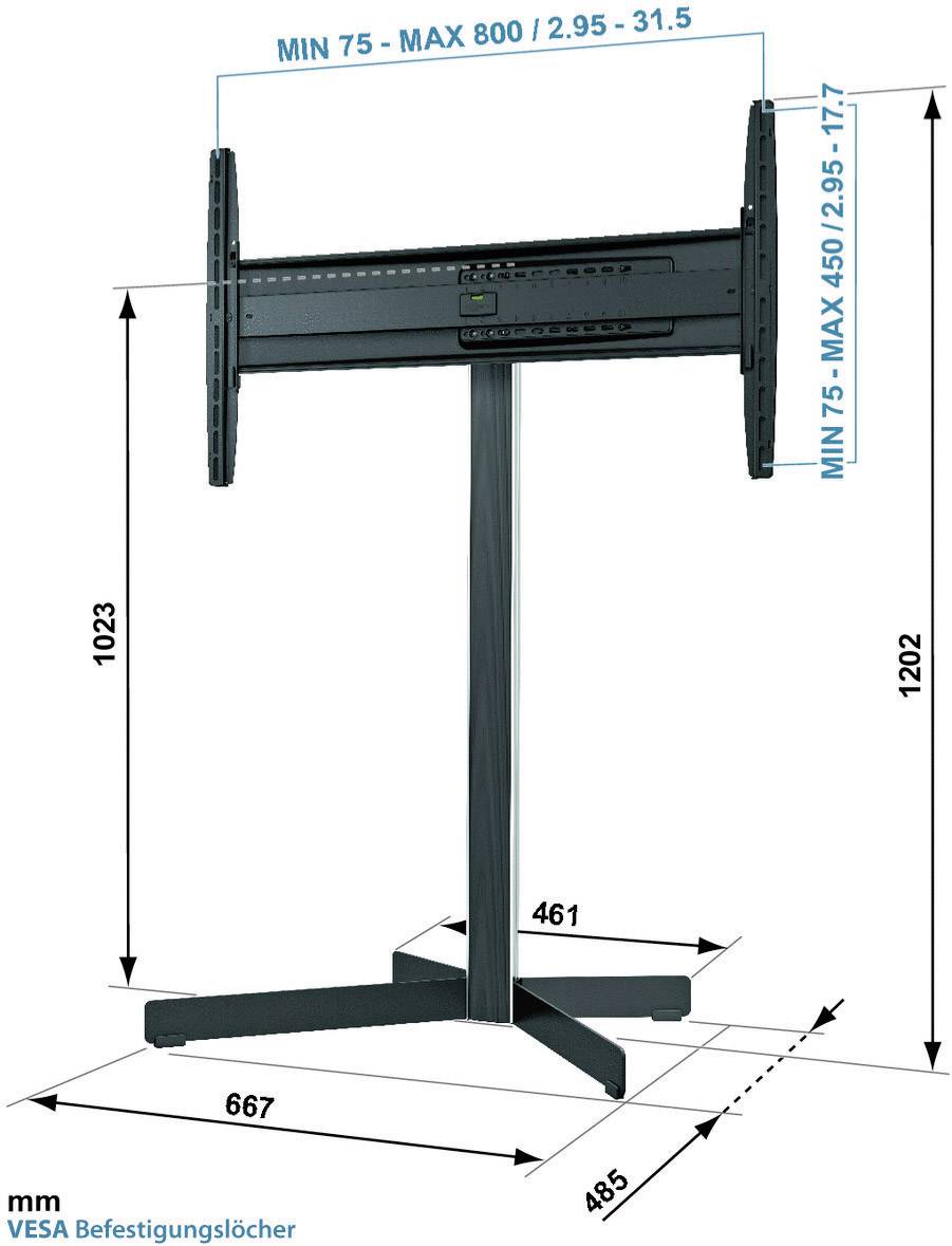 Vogel's EFF 8330 TV-Standfuß 101,6 cm (40") - 165,1 cm (65") Schwenkbar
