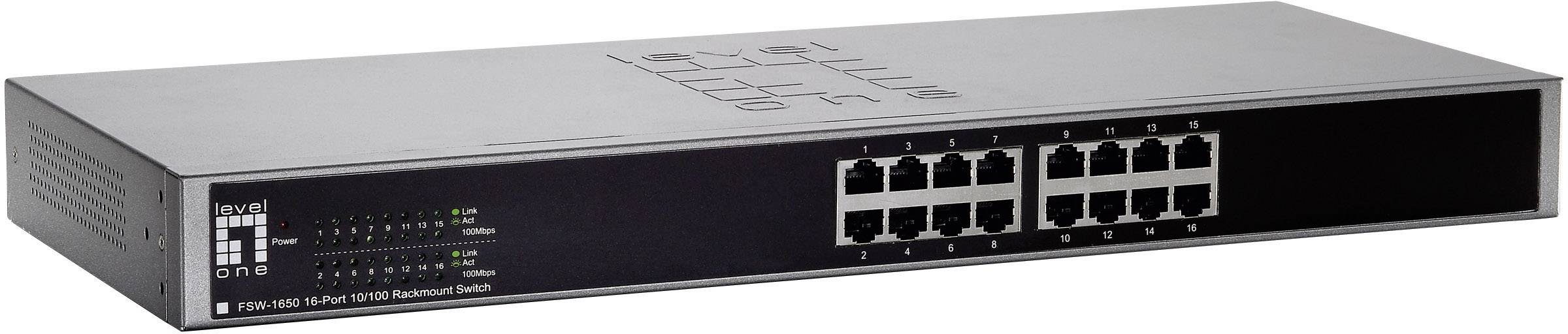 LevelOne FSW-1650 19 Zoll Netzwerk-Switch RJ45/SFP 17 Port 100 MBit/s