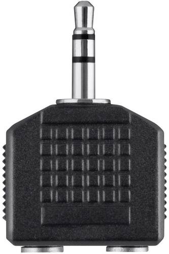 Belkin F3Y123bfP Klinke Audio Y-Adapter [1x Klinkenstecker 3.5mm - 2x Klinkenbuchse 3.5 mm] Schwarz