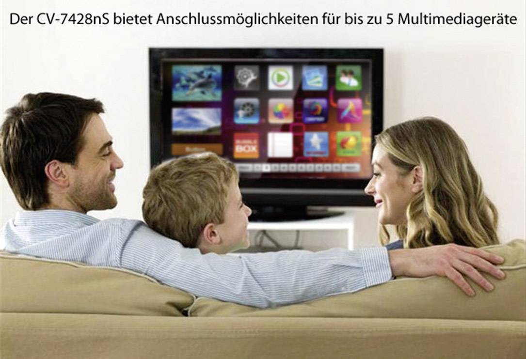 EDIMAX CV-7428nS WLAN Empfänger 5 Port 300 MBit/s 2.4 GHz