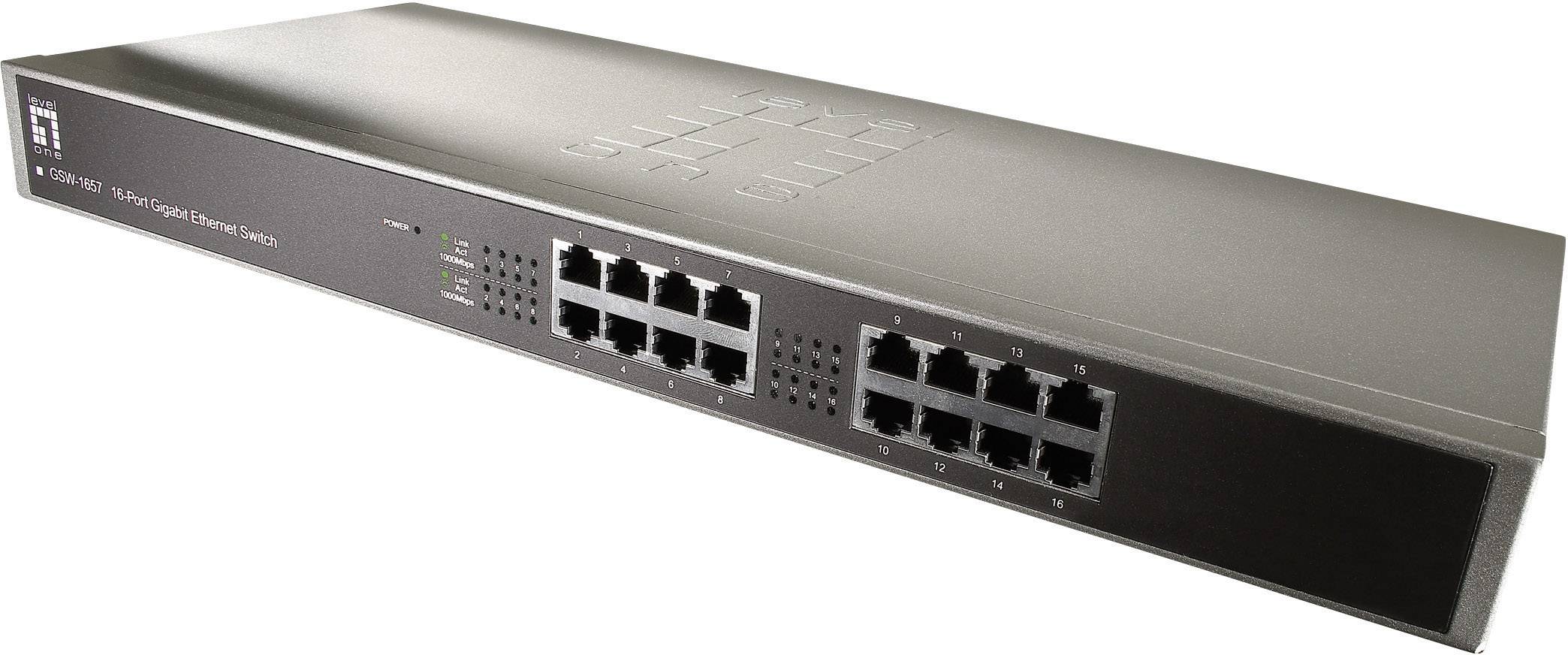LevelOne GSW-1657 GSW-1657 19 Zoll Netzwerk-Switch 16 Port 1 GBit/s