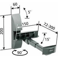 Vogel's VLB 200 Lautsprecher-Wandhalterung Neigbar, Schwenkbar Wandabstand (max.): 30 cm Schwarz 1 Paar Vogel's VLB 200 Lautsprecher-Wandhalterung Neigbar, Schwenkbar Wandabstand (max.): 30 cm Schwarz 1 Paar