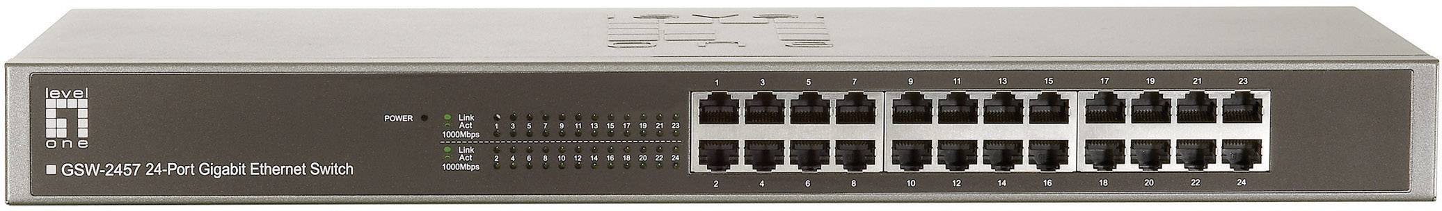 LevelOne GSW-2457 19 Zoll Netzwerk-Switch RJ45 24 Port 1 GBit/s
