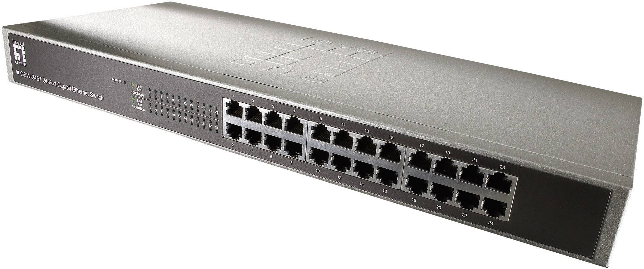 LevelOne GSW-2457 19 Zoll Netzwerk-Switch RJ45 24 Port 1 GBit/s