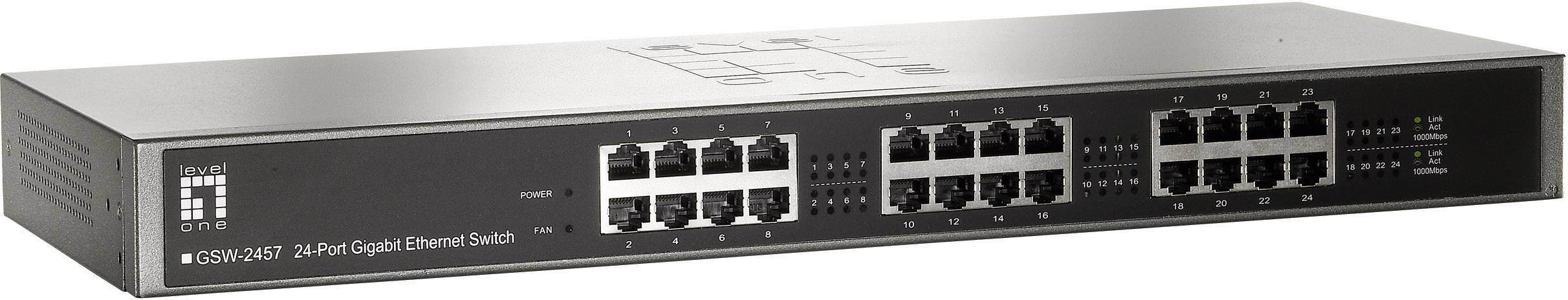 LevelOne GSW-2457 GSW-2457 19 Zoll Netzwerk-Switch 24 Port 1 GBit/s