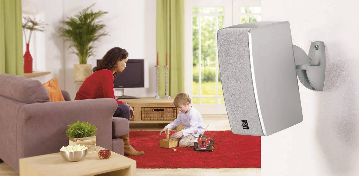 Lautsprecher-Wandhalterung Neigbar, Schwenkbar Wandabstand (max.): 3cm 1 Paar Vogel's VLB 500 Silber