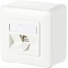 Metz Connect Netzwerkdose Aufputz CAT 6a 1 Port Reinweiß Metz Connect Netzwerkdose Aufputz CAT 6a 1 Port Reinweiß
