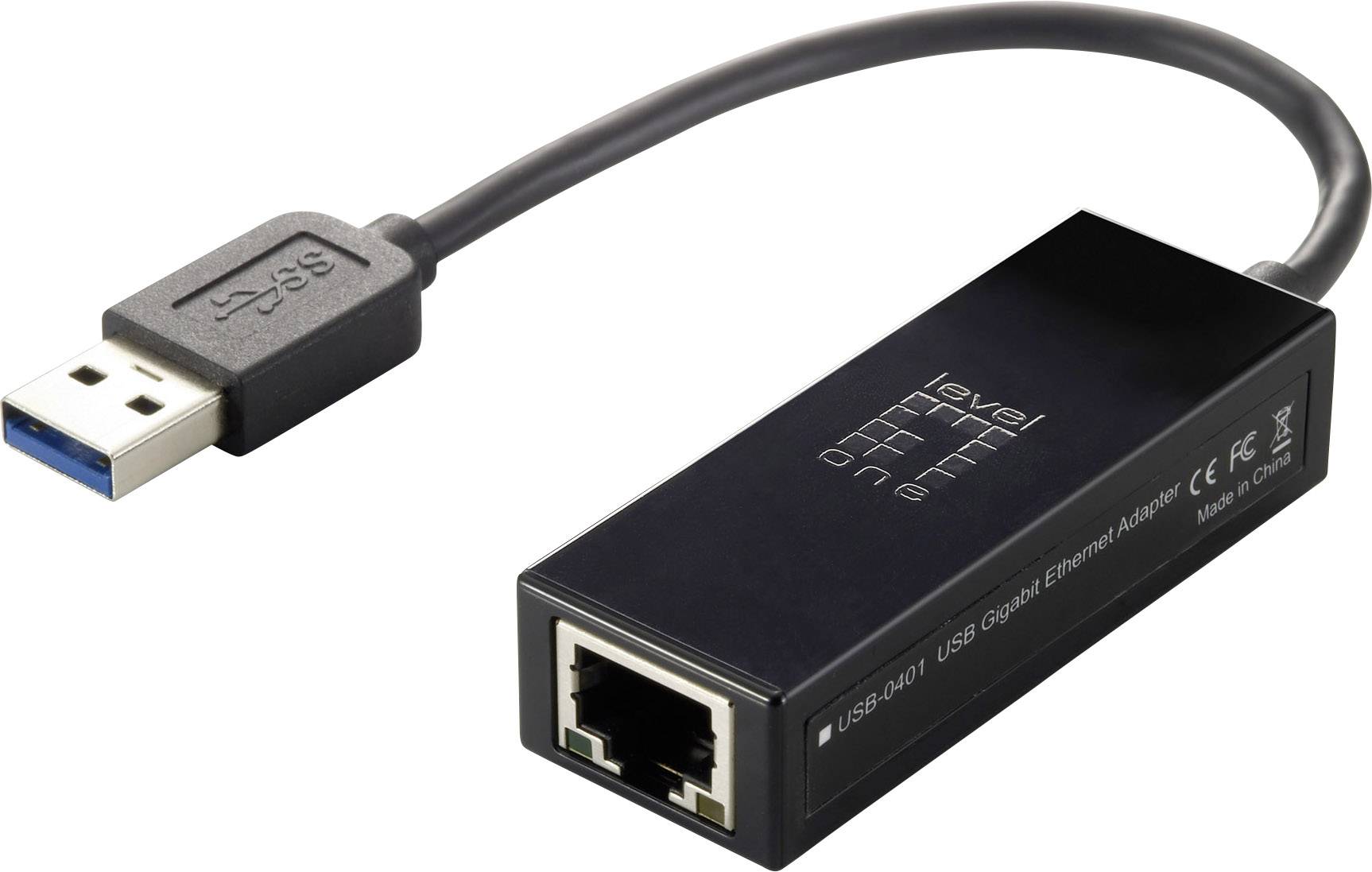 LevelOne USB-0401 Netzwerkadapter 1 GBit/s USB 3.2 Gen 1 (USB 3.0), LAN (10/100/1000 MBit/s)