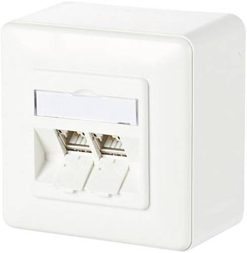 Metz Connect networkdose Aufputz CAT 6a 2 Port Rein white