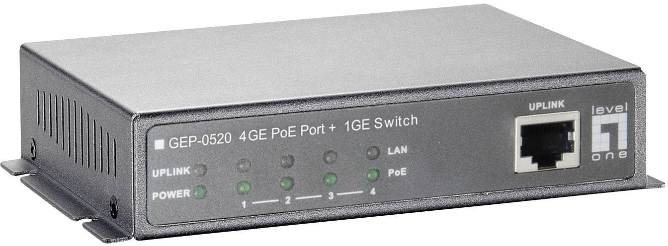 LevelOne GEP-0520 Netzwerk Switch RJ45 5 Port 1 GBit/s PoE-Funktion