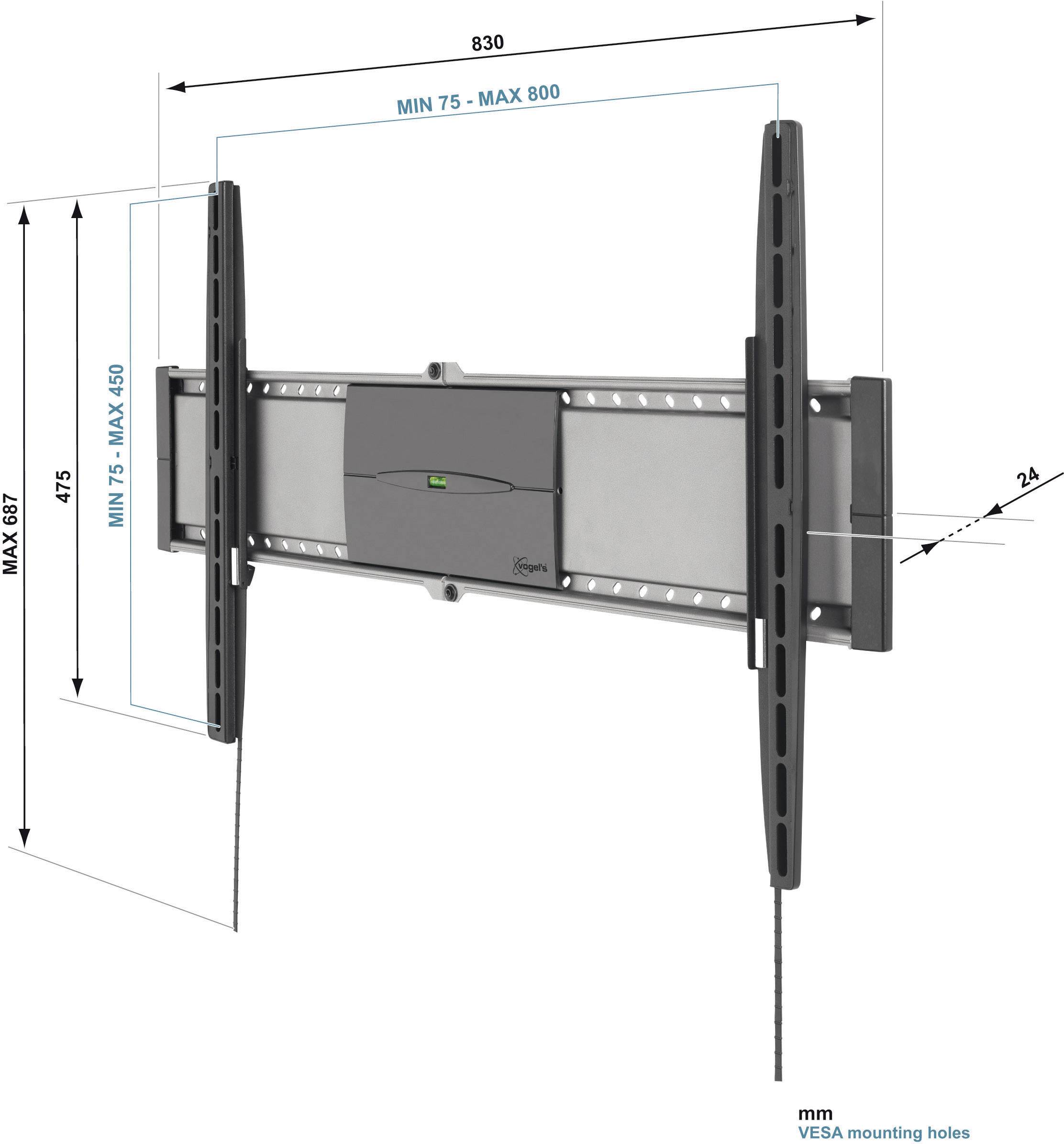 Vogel´s EFW 8305 TV-Wandhalterung 101,6cm (40") - 203,2cm (80") Starr