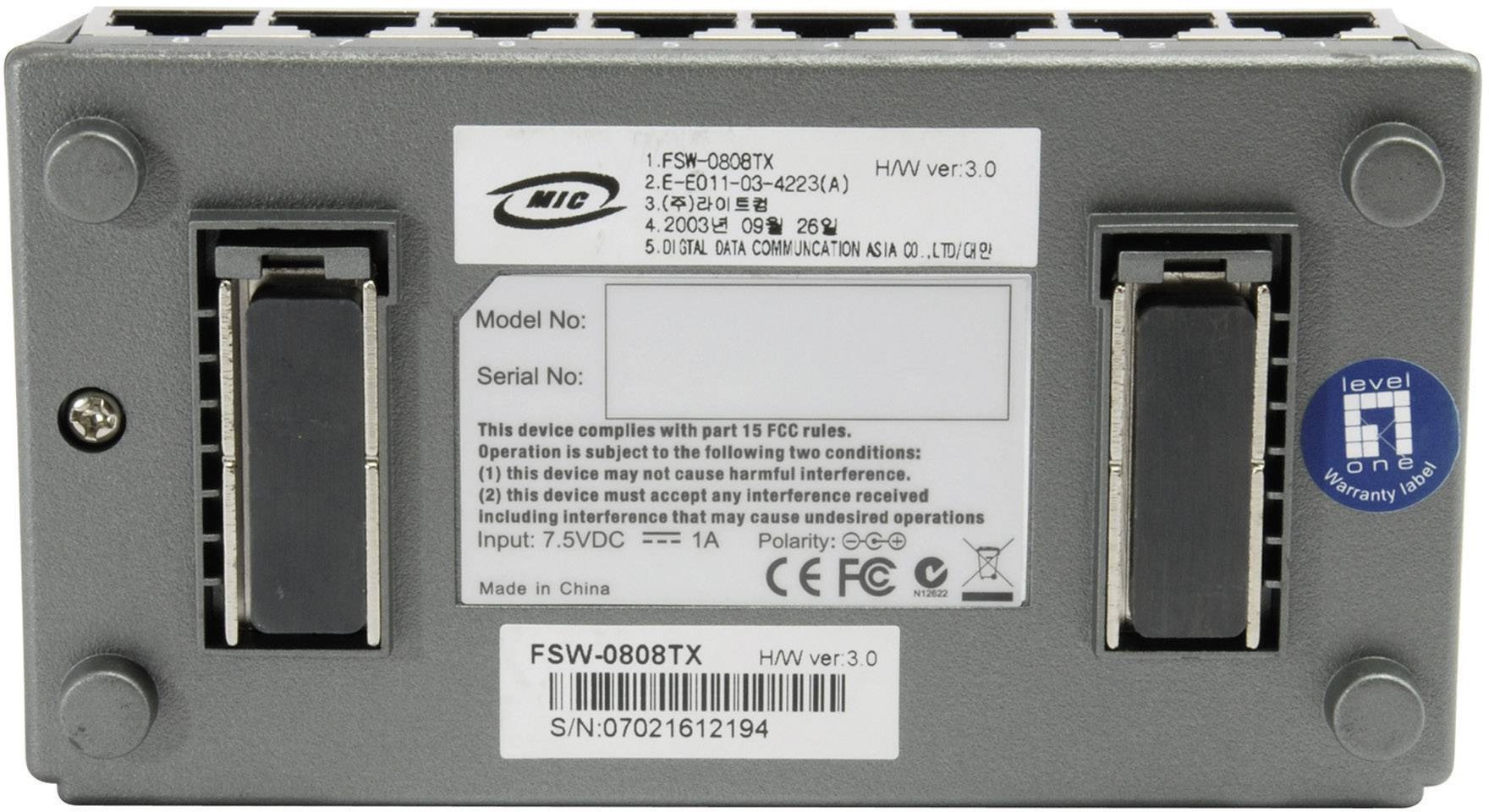 8-Port Fast Ethernet Switch -- ultracompact Aktive Netzwerkkomponenten LAN