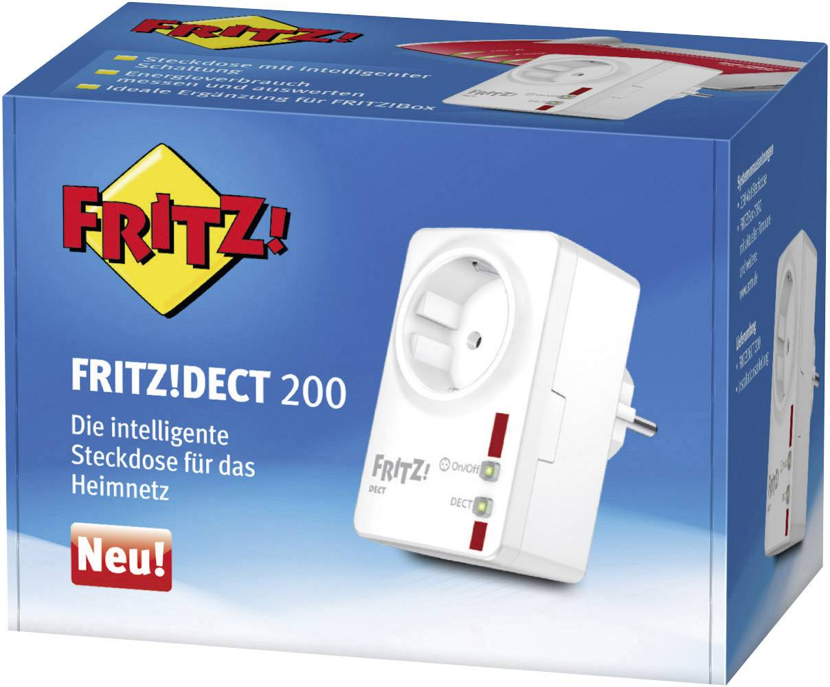 AVM FRITZ!DECT 200 + FRITZ!DECT 400 DECT Steckdose mit Messfunktion Innenbereich 2300W