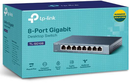 TP-LINK TL-SG108 V4 Netzwerk Switch 8 Port 1 GBit/s
