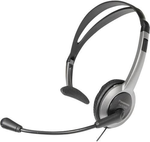 Panasonic RP-TCA 430 Telefon On Ear Headset kabelgebunden Mono Silber, Schwarz  Mikrofon-Stummschalt